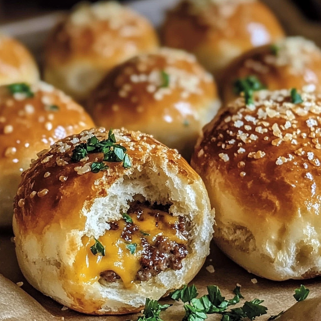 Garlic Parmesan Cheeseburger Bombs