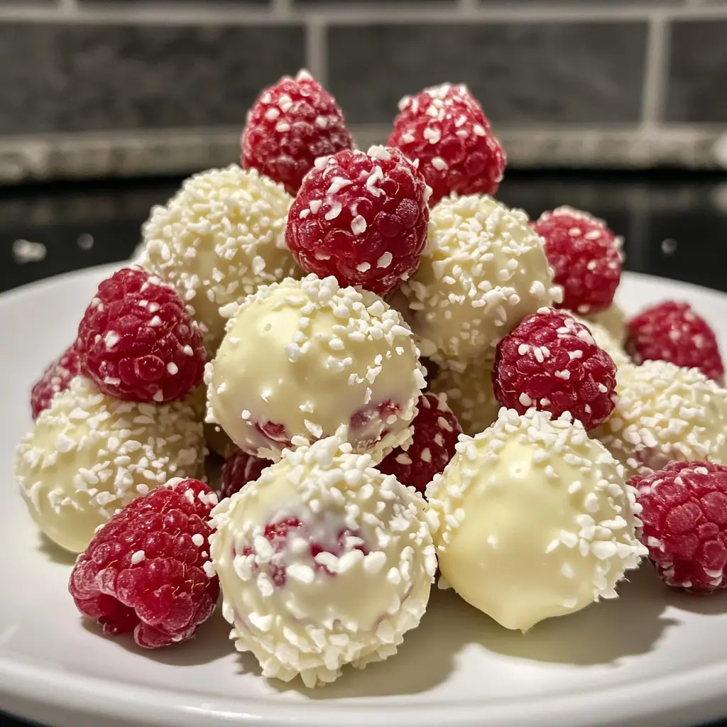 Homemade 3 Ingredient White Chocolate Raspberry Truffles