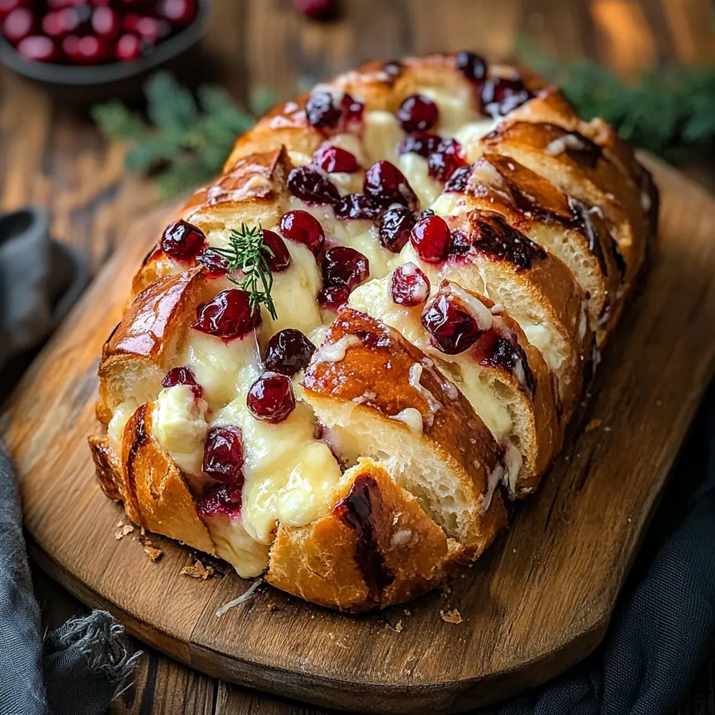 Cranberry Brie Sourdough Pull-Apart Bread